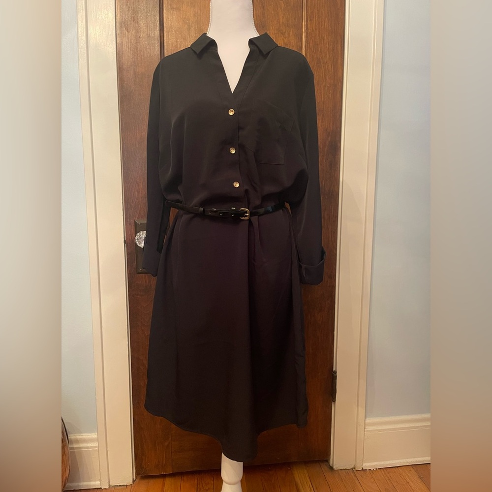 The Limited Ashton Shirtdress, Black Size XL, Fall 2014, NWT New